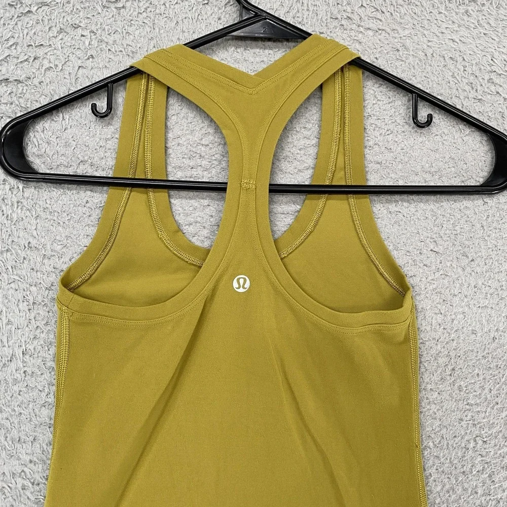 Lululemon‎ Tank Top Womens 0 Nulu Cool Racerback Yoga Workout Gym Race Length